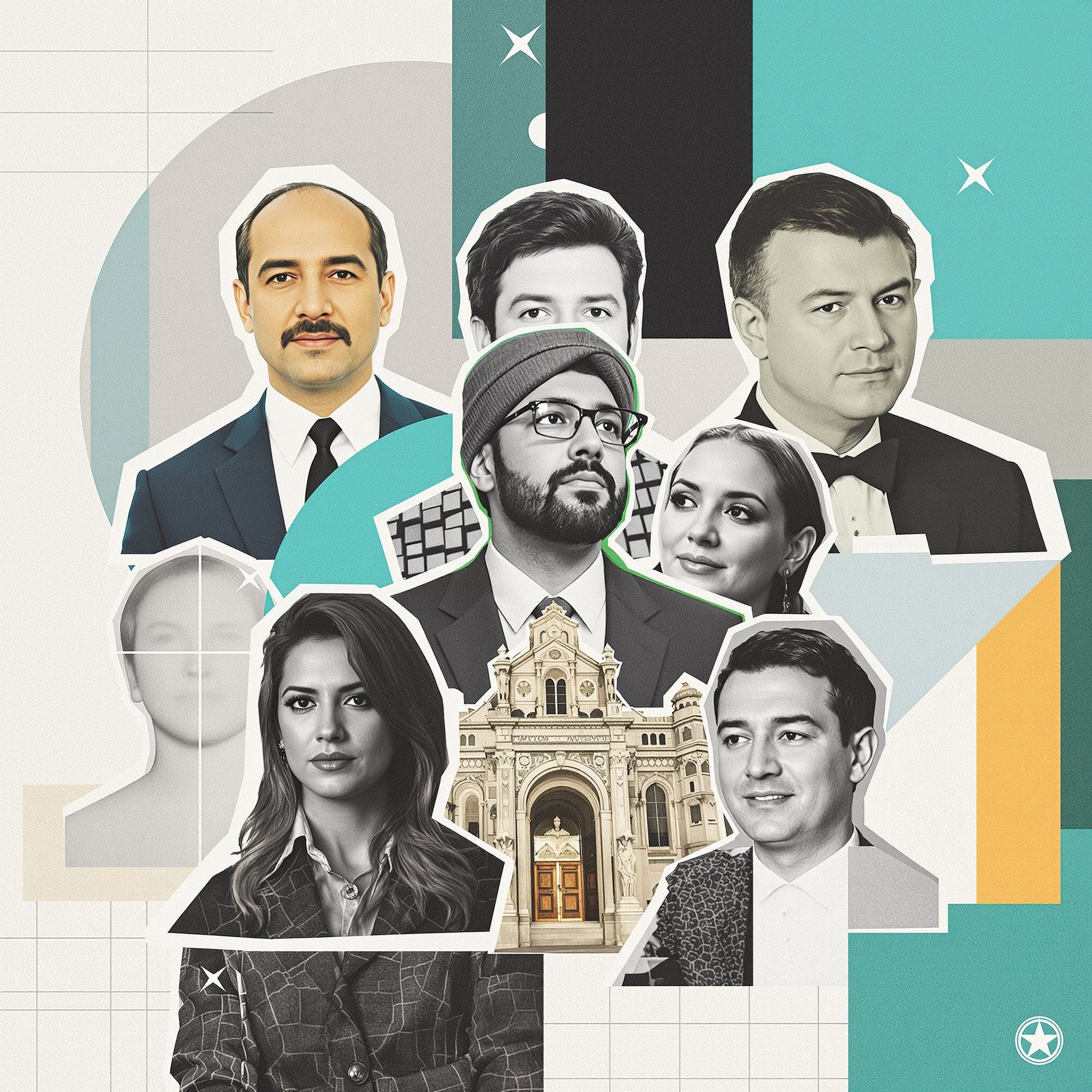 GemeinschaKünstlerische Collage mit verschiedenen Personen.