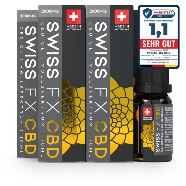 SWISS FX: 4x CBD Öl 20% (10ml) – CBD-Power in der Vorteilspackung